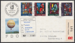 Schweiz: 1968, Satzbrief, Mi. Nr. 949-52, „Pro Patria“: Kunst Und Kunsthandwerk (IV), Auf Ballonpostbrief. ESoStpl. BERN - FDC