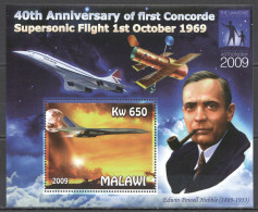 Vk134 2009 Concorde 40Th Anniversary Edwin Hubble Space Year Of Astronomy Bl Mnh - Sonstige & Ohne Zuordnung