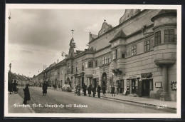 AK Eisenstadt /N.-D., Hauptstrasse Mit Rathaus Und Passanten  - Sonstige & Ohne Zuordnung