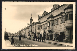 AK Eisenstadt, In Der Hauptstrasse Mit Rathaus  - Sonstige & Ohne Zuordnung