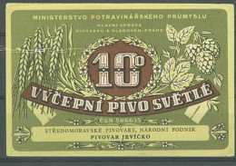 Tchécoslovaquie Tchéquie  Etiquette Bière Czechoslovakia Czech Beer Label - Bier