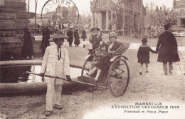 *CPA - 13 - MARSEILLE - Exposition Coloniale - Promenade En Pousse-Pousse - Mostre Coloniali 1906 – 1922