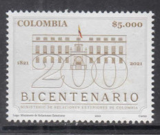 2021 Colombia Ministry Of Foreign Affairs Architecture EMBOSSED Complete Set Of 1  MNH @ BELOW FACE VALUE - Colombia