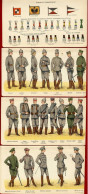 DOCUMENT SUR L ARMEE ALLEMANDE - TENUES UNIFORMES - 1 CARTE GEOGRAPHIQUE  VERS 1914  -  13 PIECES - Uniformen