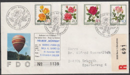 Schweiz: 1972, Satzbrief, Mi. Nr. 984-87, „Pro Juventute“: Rosen(I), Auf Ballonpostbrief. ESoStpl. BERN - FDC