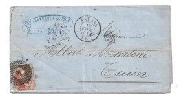 BELGIUM BELGIQUE - 1864 LETTER ANVERS TO ITALY - 1863-1864 Medaillons (13/16)