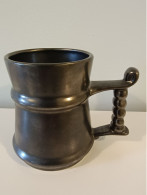 Vintage Retro Prinknash Abbey Pottery Gunmetal Tankard 1/2 Pint - Prinknash