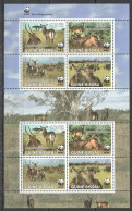 Nw0444 2008 Guinea-Bissau Wwf Waterbucks Wild Animals Fauna #3919-3922 Kb Mnh - Unused Stamps