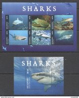 Fat031 2019 Niuafo'Ou Sharks Marine Life 1+1 Mnh - Marine Life