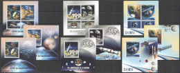 Pe1025-6+1297 2015 Space Apollo 11 Horizons Satellites Dawn 3Kb+6Bl Mnh - Other & Unclassified
