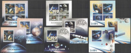 Pe1025-6+1297 2015 Space Apollo 11 Horizons Satellites Dawn 3Kb+6Bl Mnh - Autres & Non Classés