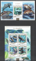 Niger - 2015 - Dolphins - Yv 2766/69+ Bf 399 - Delfine