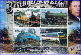 Niger - 1998 - Trains - Yv 1227/30 - Eisenbahnen