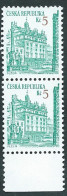 Repubblica Ceca, Czech Republic 1993; City Architecture. Streets And Monuments Of Czech Cities: Kc 5, Couple New. - Moskeeën En Synagogen