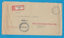 FLUGPLATZKOMMANDOA21/XVII BRÜNN GRUPPE VERWALTUNG.DEUTSCHE DIENSTPOST.EINGESCHRIEBENER BRIEF NACH WIEN,1943. - Besetzungen 1938-45