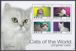 Nevis - 2011 - Cats Of The World - Yv 2217/20 - Domestic Cats