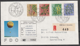 Schweiz: 1974, Satzbrief, Mi. Nr. 1042-49, „Pro Juventute“: Giftpflanzen Des Waldes, Auf Ballonpostbrief. ESoStpl. BERN - FDC