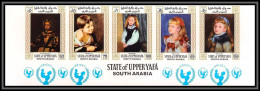 Aden - 994c State Of Upper Yafa N° 83/87 B Unicef Childs Velazquez Murillo Tableau Painting Non Dentelé Imperf ** MNH - Andere & Zonder Classificatie