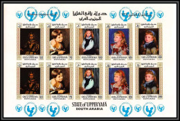Aden - 994 State Of Upper Yafa N° 83/87 B Unicef Childs Velazquez Murillo Tableau (Painting) Non Dentelé Imperf ** MNH - Impresionismo