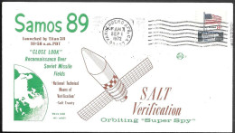 US Space Cover 1972. Missile Observation Satellite "Samos 89" Launch. Vandenberg AFB - Stati Uniti