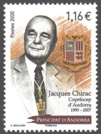 2020 869 French Andorra Co-Prince Of Andorra, Jacques Chirac, 1932-2019 MNH - Nuovi