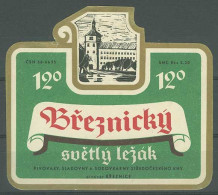 Tchécoslovaquie Tchéquie Breznice Etiquette Bière Czechoslovakia Czech Beer Label - Bière