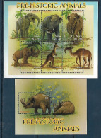 Nevis - 2005 - Prehistorics Animals - Yv 1854/59 + Bf 260 - Préhistoriques