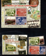 Nevis - 2005 - 75th Anniversary 1st World Cup Soccer - Yv 1825/28 + Bf 255 - Andere & Zonder Classificatie