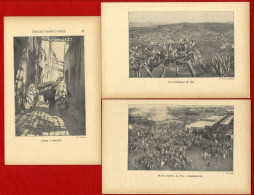 IMAGES MAROCAINES ISSUE D UN LIVRE  VERS 1880 -  FEZ  AZROU MEKNES MARRAKECH AIN LEUH  SIDI HARAZEM  - LOT 9 IMAGES - Autres & Non Classés