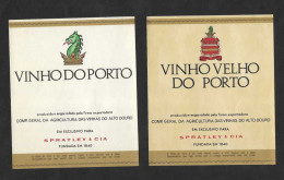 Portugal 2 Etiquette Vin Du Porto Vieux Spratley & Co. Vintage Port Wine 2 Label - Other & Unclassified