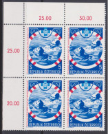 1982 , Mi 1698 ** (1) - 4er Block Postfrisch -  25 Jahre Österreichische Wasser-Rettung - Neufs