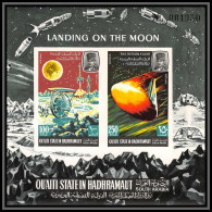 Aden - 1092 Qu'aiti State In Hadhramaut N°9 B Landing On The Moon Cote 65 Espace Lunar Space ** MNH Non Dentelé Imperf - Asia