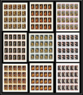 Aden - 1089b Mahra State N°48/56 B Tableau Paintings 1967 Gauguin Botticelli Non Dentelé Imperf ** MNH Feuille Sheets - Other & Unclassified