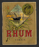 France Etiquette Très Ancienne Rhum Vieux Imprimé Paris Rhum Very Old Label - Sonstige & Ohne Zuordnung