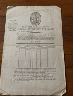 Rare  Comité De Salut Public Armes Pour Le District De Sarrebourg  Moselle Vierge - Historical Documents