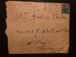 LETTRE TP JEANNE D'ARC 50c OBL.7-12 29 GR..AY CHER (18)à CHEDEAU GAETAN 182 R.A.L.T. 10ème Batterie FORT NEUF VINCENNES - Military Postmarks From 1900 (out Of Wars Periods)