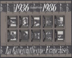 FRANKREICH  Block 7, Postfrisch **, 50 Jahre Französisches Filmarchiv – Filmszenen, 1986 - Mint/Hinged