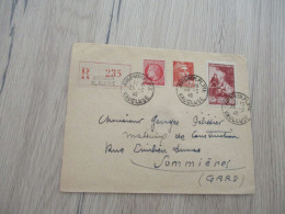 Lettre France En Recommandé Avignon Place Pie  1946 Pour Sommières Gard 3 TP Anciens - 1921-1960: Modern Tijdperk