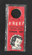 Canada Dry Ancienne Offre Capuchon En Plastique Pour La Pluie Canada Dry Old Give Away Plastic Cap For The Rain - Other & Unclassified