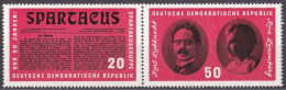 (DDR 1966) Mi. Nr. 1154-1155 **/MNH Zusammendruck Aus Block 25 (DDR1-1) - Unused Stamps
