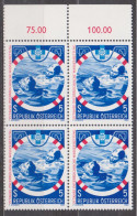 1982 , Mi 1698 ** (14) - 4er Block Postfrisch -  25 Jahre Österreichische Wasser-Rettung - Ongebruikt