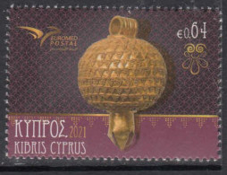 2021 Cyprus Euromed Jewellery Complete Set Of 1 MNH @ BELOW FACE VALUE - Unused Stamps