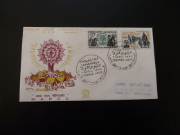 FDC Année Mondiale Du Réfugié World Refugee Year Maroc 1960  - Réfugiés