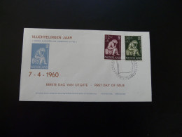 FDC Année Mondiale Du Réfugié World Refugee Year Netherlands 1960 (Amsterdam) - Refugees