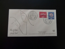 FDC Année Mondiale Du Réfugié World Refugee Year Suisse 1960 (Geneve Timbres De Service) - Réfugiés