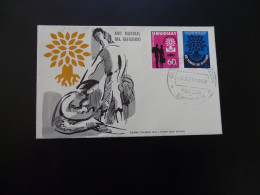 FDC Année Mondiale Du Réfugié World Refugee Year Uruguay 1960 (ex 1) - Réfugiés