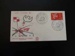 Lettre FDC Europa Exposition Européenne Des Cheminots Philatélistes 21 Dijon 1961 - Eisenbahnen