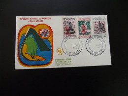 FDC Timbres Surchargés Aide Aux Réfugiés Refugees Overprinted Stamps Mauritanie 1962 - Mauritania (1960-...)