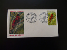 FDC Oiseau Franciscain Bird Senegal Poste Aérienne 1963 - Parrots