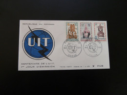 FDC Centenaire UIT ITU Telecommunications Senegal 1965 - Senegal (1960-...)